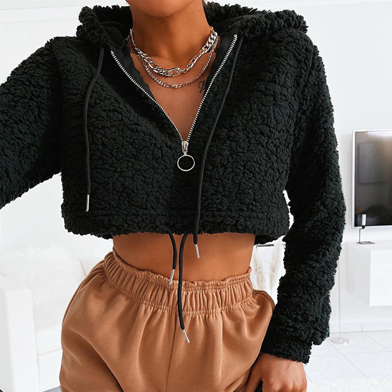 Women's Down & Parkas Plush Zipper Hooded Coats Autumn Fashion Long Sleeve Bandage Short Tops Casual Fitness Thicken Jacket Winter Stre, Black
Women's Down & Parkas Plush Zipper Hooded Coats Autumn Fashion Long Sleeve Bandage Short Tops Casual Fitness Thicken Jacket Winter Stre, Black