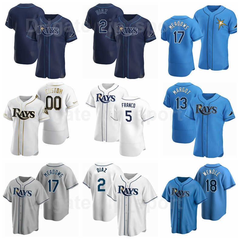 17 Austin Meadows Jersey Baseball 18 Joey Wendle 5 Wander Franco 13 Manuel Margot 2 Yandy Diaz Cooperstown Navy Blue White Grey Black, Women
17 Austin Meadows Jersey Baseball 18 Joey Wendle 5 Wander Franco 13 Manuel Margot 2 Yandy Diaz Cooperstown Navy Blue White Grey Black, Women
