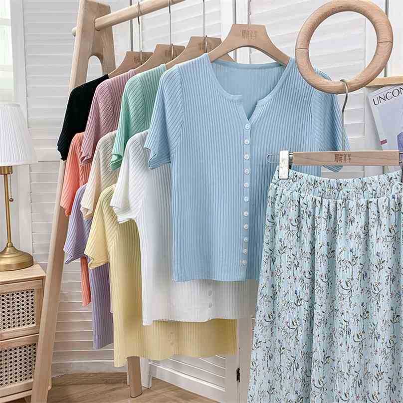 Women Pullover Sweater Summer Short Sleeve V Neck Single-breasted Button Up Slim Knitted Sweaters Korean Tops 210525, Pink
Women Pullover Sweater Summer Short Sleeve V Neck Single-breasted Button Up Slim Knitted Sweaters Korean Tops 210525, Pink