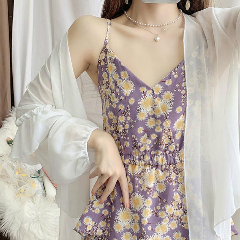 Casual Dresses Floral Dress Women 2021 Autumn Elegant Fairy Chiffon Long Sleeve Shirt And Spaghetti Strap Two Piece Set Korean, Green
Casual Dresses Floral Dress Women 2021 Autumn Elegant Fairy Chiffon Long Sleeve Shirt And Spaghetti Strap Two Piece Set Korean, Green
