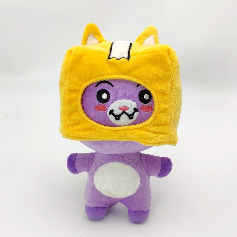 Hot selling lankybox carton doll plush toy transformed into a cross dressing cat pillow, Smiling man
Hot selling lankybox carton doll plush toy transformed into a cross dressing cat pillow, Smiling man