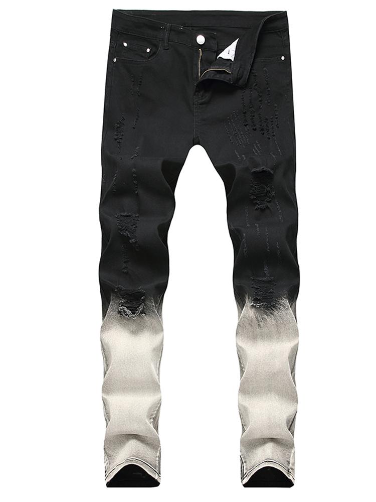 Men's Jeans Men Pants Long Stretch Knee Holes Brand Cool Denim Hole Black And Gray Full Color Matching
Men's Jeans Men Pants Long Stretch Knee Holes Brand Cool Denim Hole Black And Gray Full Color Matching