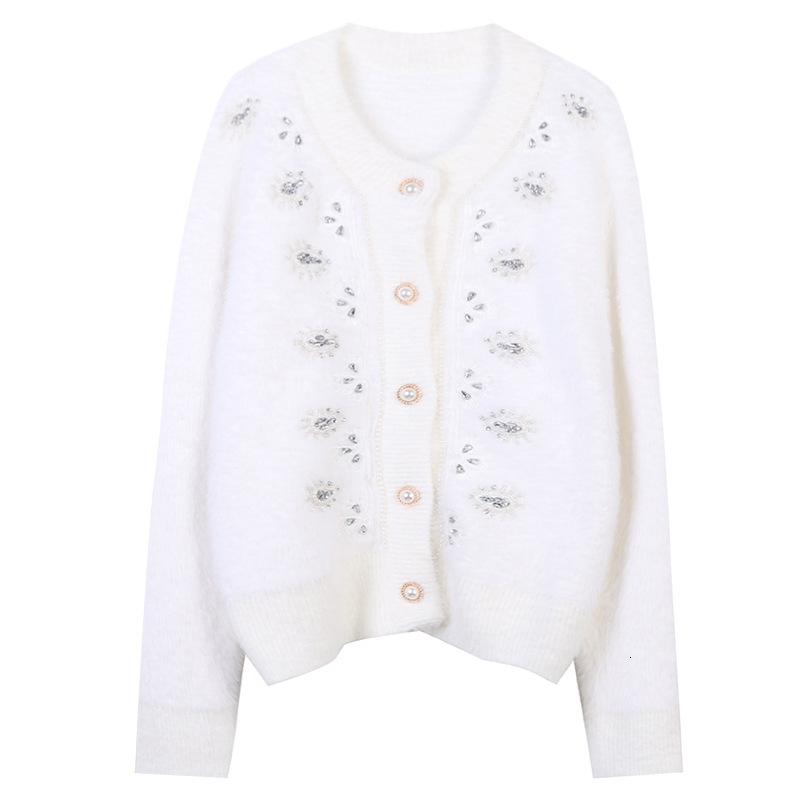 Women's Jackets High Quality Runway Luxuyr Whiter Sweater Fashion Elegant Beaded Thick Loose White Knit Cardigan Coat Christmas Jacket L5NN, Beige
Women's Jackets High Quality Runway Luxuyr Whiter Sweater Fashion Elegant Beaded Thick Loose White Knit Cardigan Coat Christmas Jacket L5NN, Beige