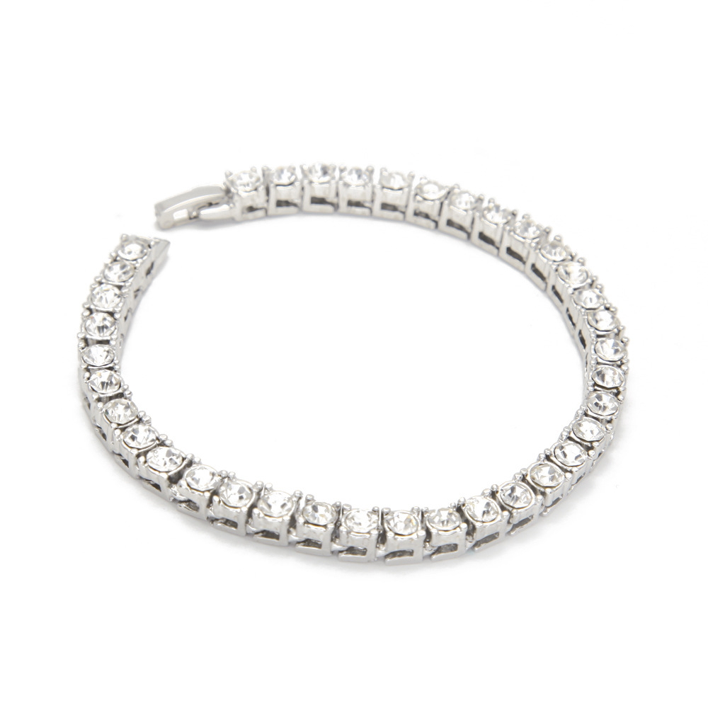 Noter Luxury Cubic Zirconia Tennis Bracelet Charms Gold Silver Color Hip Hop Braclet For Mens Women Rock Jewelry Pulsera