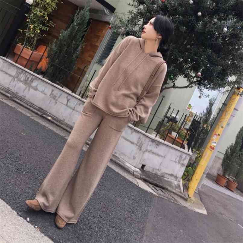 Fall Winter Thick Warm Knitted Hooded Tracksuit Women Pullover Sweater + Pants Two Piece Sets Trousers Sweatshirts Suit 210602, Picture color
Fall Winter Thick Warm Knitted Hooded Tracksuit Women Pullover Sweater + Pants Two Piece Sets Trousers Sweatshirts Suit 210602, Picture color