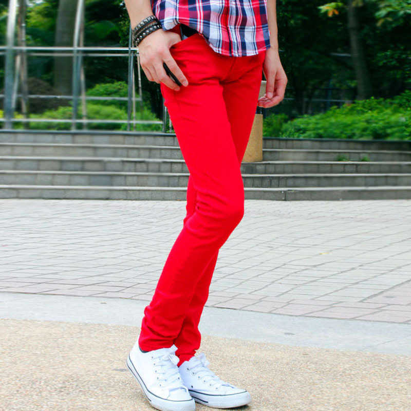 Wholesale 2020 fashion spring Autumn Casual men's show thin Skinny jeans men hip hop red pencil pants elastic foot trousers X0621
Wholesale 2020 fashion spring Autumn Casual men's show thin Skinny jeans men hip hop red pencil pants elastic foot trousers X0621