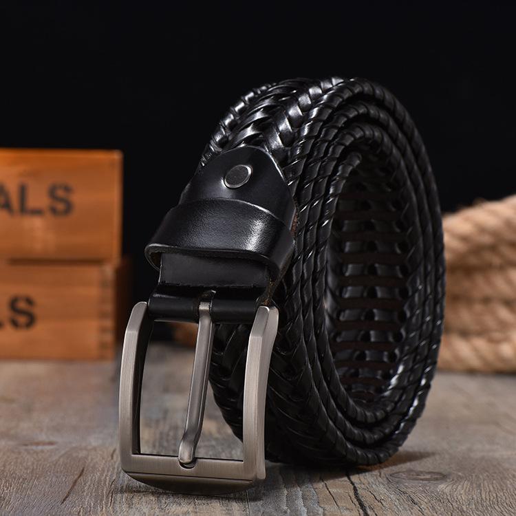 Belts High Quality 4cm Wide Braided Belt For Men's Woven Genuine Leather Cow Straps Hand Knitted Designer Girdle Jeans, Black
Belts High Quality 4cm Wide Braided Belt For Men's Woven Genuine Leather Cow Straps Hand Knitted Designer Girdle Jeans, Black