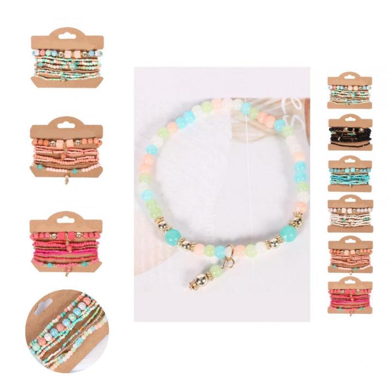 Bangle Durable 8Pcs/Set Unique Bohemia Ethnic Style Beads Bracelets Exquisite Multicolor Elegant Jewelry Accessory
Bangle Durable 8Pcs/Set Unique Bohemia Ethnic Style Beads Bracelets Exquisite Multicolor Elegant Jewelry Accessory