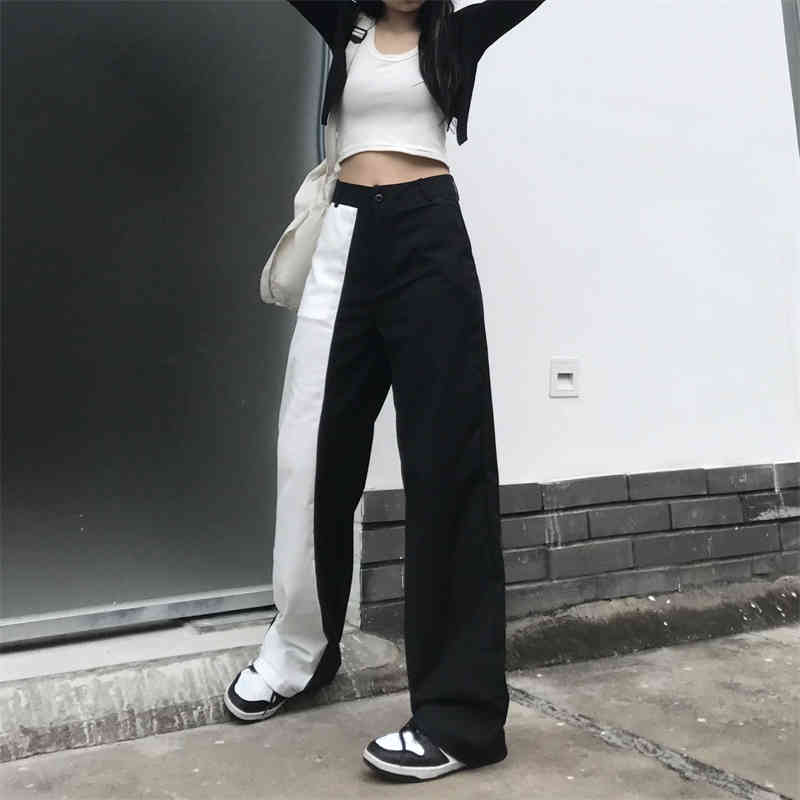 Women's Pants & Capris Black and white two-toned trousers, high waist, broad legs, vintage, y2k pants, e-girl, aesthetic clothes KH2Z
Women's Pants & Capris Black and white two-toned trousers, high waist, broad legs, vintage, y2k pants, e-girl, aesthetic clothes KH2Z