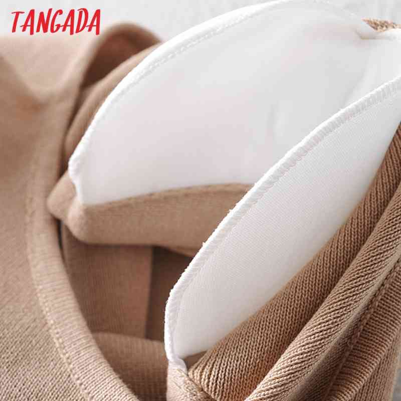 Women Fashion Shoulder Pads Sweater Jumper Sleevless Pullovers Chic Tops AI06 210416