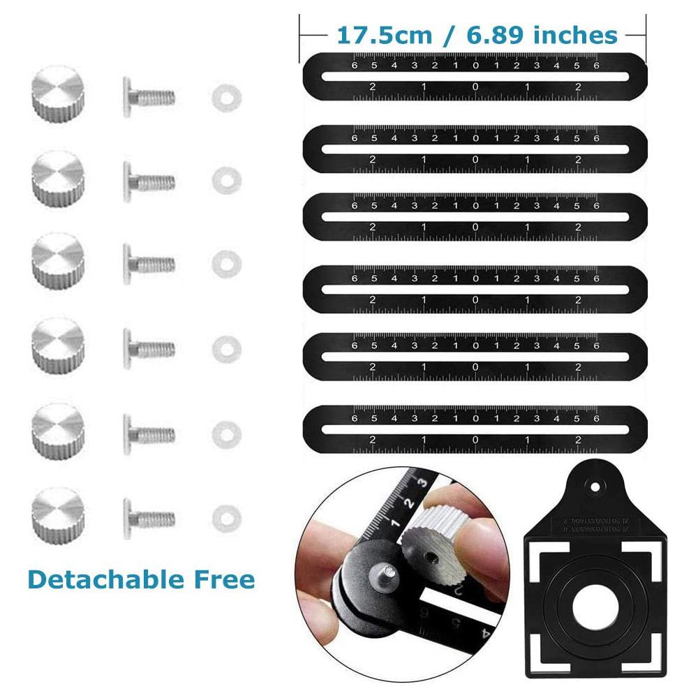 Universal Opening Locator Tile Hole Tool Masonry Glass Fixed Angle Measuring Ruler Universal Angular Multi-Function Ruler