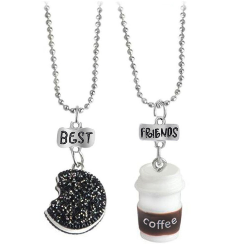 Cute Coffee Cup Cookies Pendant Neckalce for Women Best Friends Unisex Gifts Jewelry Food 2pcs Friendship Chain Necklaces
Cute Coffee Cup Cookies Pendant Neckalce for Women Best Friends Unisex Gifts Jewelry Food 2pcs Friendship Chain Necklaces