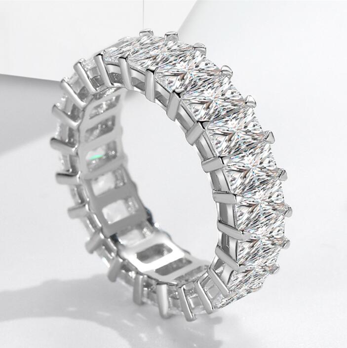Sterg Sier Radiant Cut White Topaz Ring: Jewelry for Women