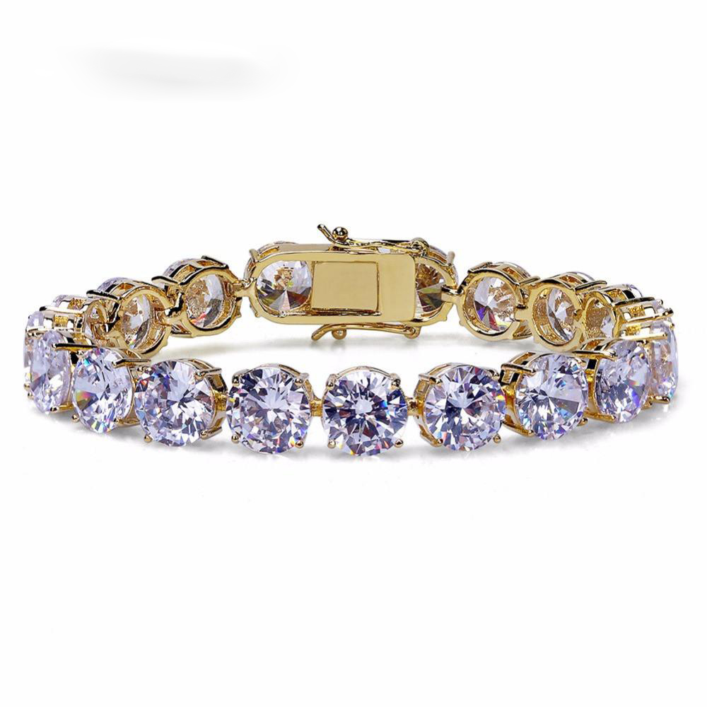 Hip Hop Jewelry Bracelet Gold/Silver Color Plated Iced Out Micro Pave Cubic Zircon 10mm Tennis Chain Bracelet for Men
Hip Hop Jewelry Bracelet Gold/Silver Color Plated Iced Out Micro Pave Cubic Zircon 10mm Tennis Chain Bracelet for Men