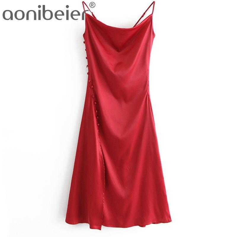 Drape Neck Spaghetti Strap Ankle Length Dress Summer Sleeveless Split Women Maxi Chic Button Satin Cami 210604, Pink
Drape Neck Spaghetti Strap Ankle Length Dress Summer Sleeveless Split Women Maxi Chic Button Satin Cami 210604, Pink