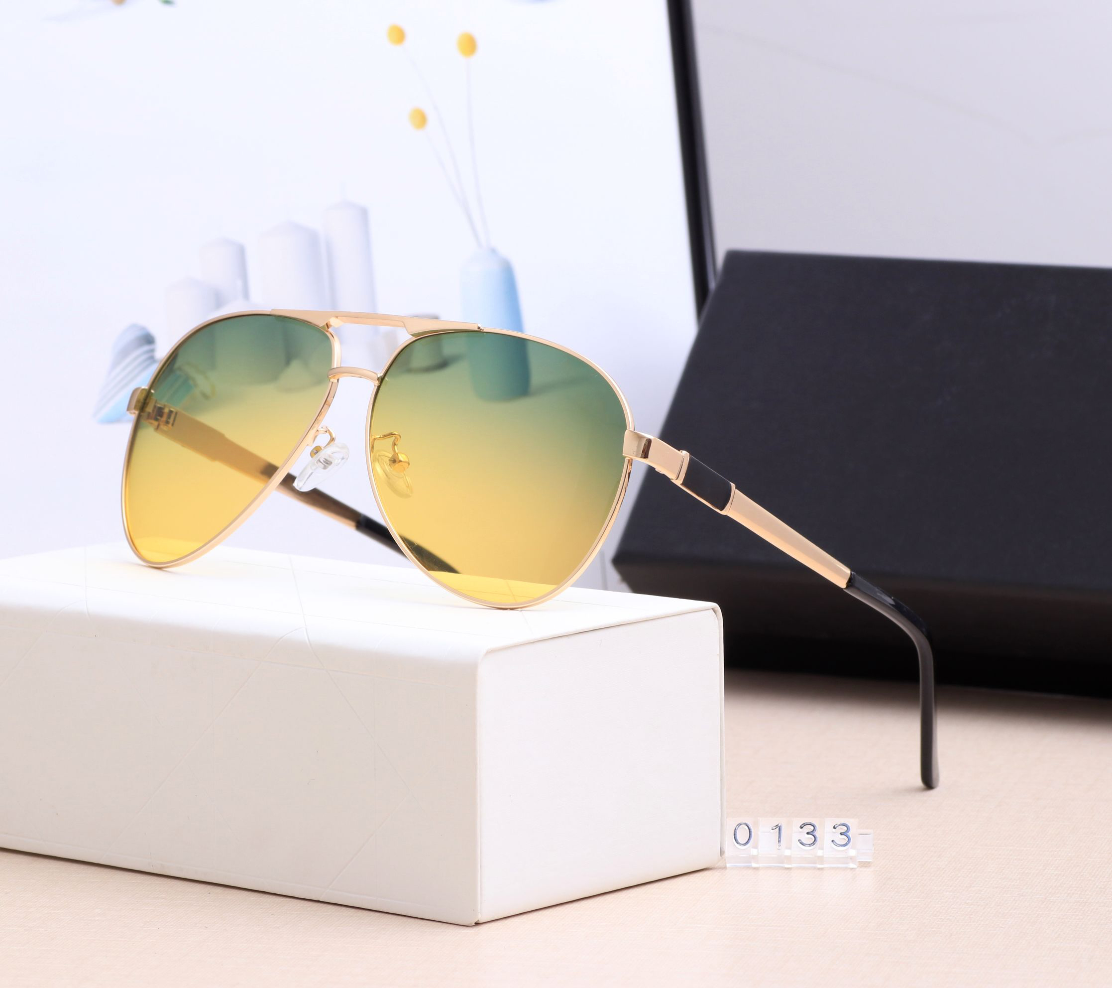 Anti-ultraviolet sunglasses aviator style male and female designer glasses metal frame double bridge design cat eye sunglasses
Anti-ultraviolet sunglasses aviator style male and female designer glasses metal frame double bridge design cat eye sunglasses