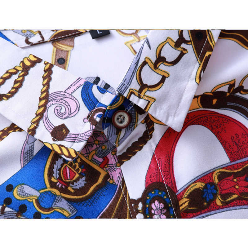 5XL 6XL 7XL Shirt Men Autumn Fashion Personality Printing Long Sleeve Shirts Men Casual Plus Size Business Office Shirt 210528