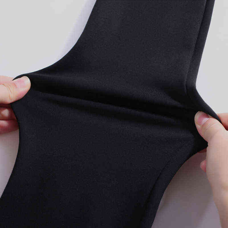 Plus Size Pencil Pants For Women High Waist Stretch Leggings Vintage Office Lady Black Casual Trousers Pantalons Femme 211124