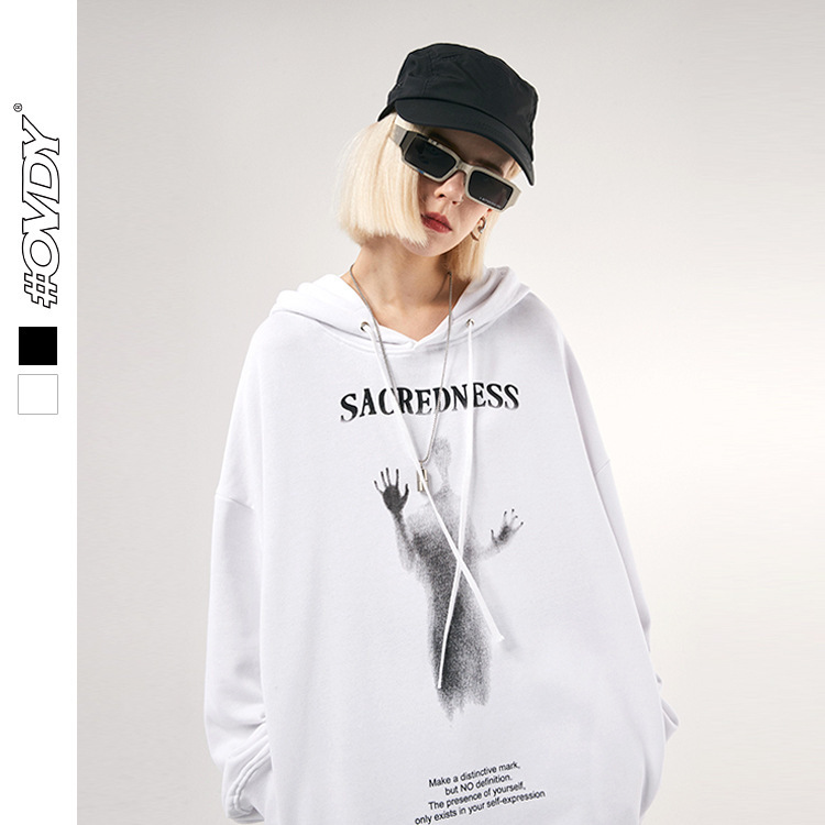 wxwovdy autumn winter brand high street simple hoodie ghost print street hip hop national men's and women's loose sweater, Black
wxwovdy autumn winter brand high street simple hoodie ghost print street hip hop national men's and women's loose sweater, Black