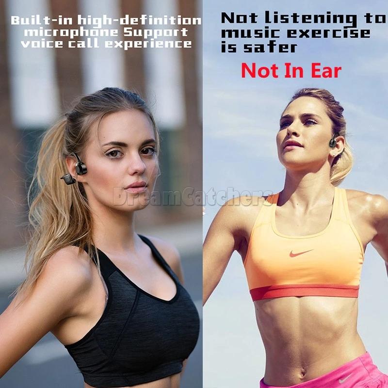 Bone Conduction Sports Bluetooth Headphone Waterproof Noise Reduction Earphone Running Exercise Headset Music Player BL13 High Qua