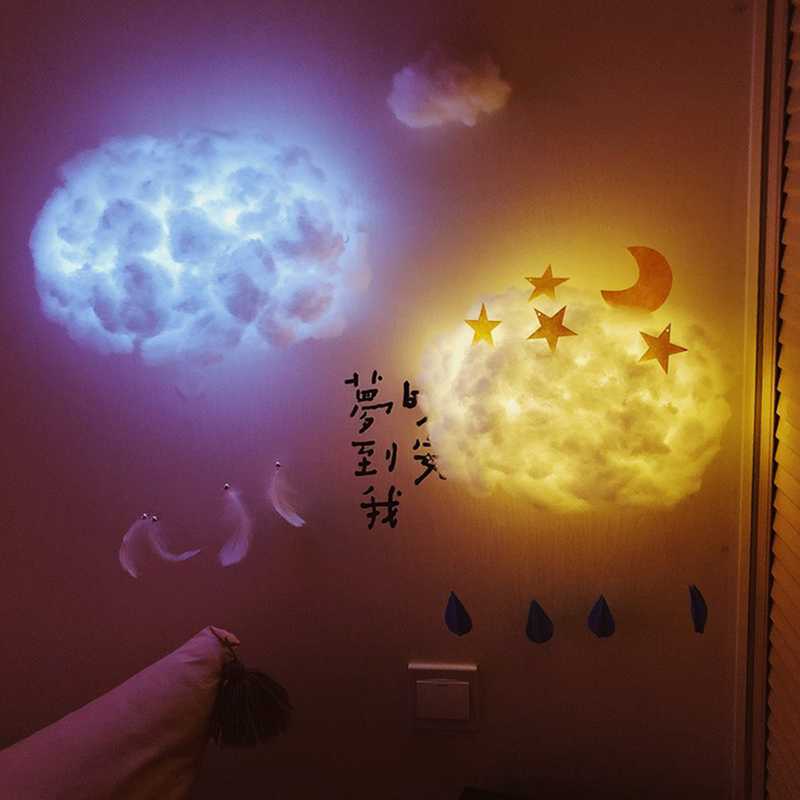 Night Lights Children Bedroom DIY Hanging Cotton Cloud Lamp Warm White LED Kids Girl Birthday Handmade Gift Nursery Wall Decor
Night Lights Children Bedroom DIY Hanging Cotton Cloud Lamp Warm White LED Kids Girl Birthday Handmade Gift Nursery Wall Decor