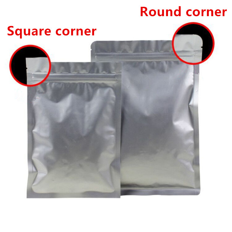 Flat Bottom Thick Aluminum Foil Zipper Packaging Bag Resealable Coffee Powder Snack Chocolate Tea Meat Gifts Zip Lock Storage Pouches Support Logo Pri