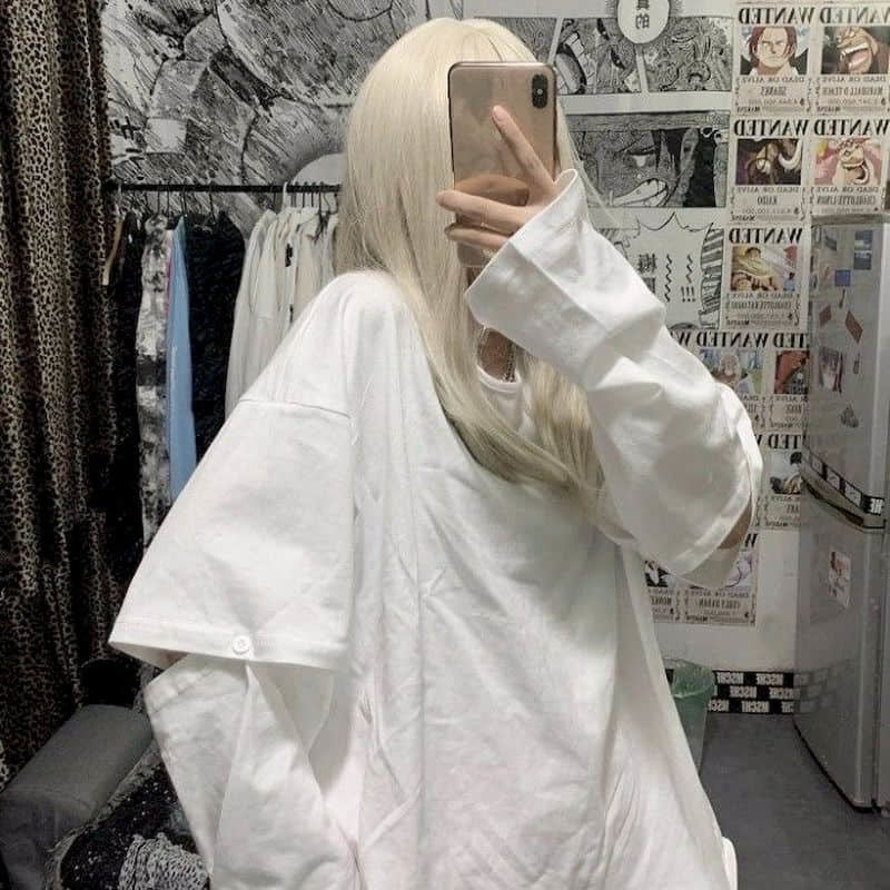 new long-sleeved female students Korean version of loose detachable sleeves solid color wild t-shirt ins top tide autumn 210406