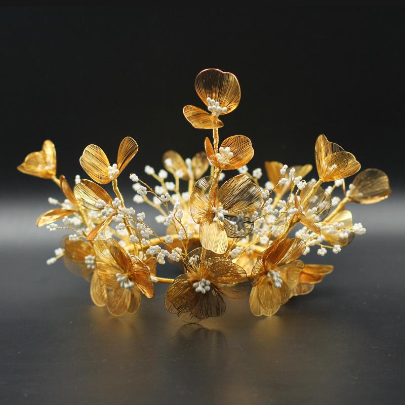 Hair Clips & Barrettes MYFEIVO Golden Leaves Floral Handmade Bridal Tiaras Wedding Crown Bridesmaid Diadem Headdress Accessories HQ1385
Hair Clips & Barrettes MYFEIVO Golden Leaves Floral Handmade Bridal Tiaras Wedding Crown Bridesmaid Diadem Headdress Accessories HQ1385