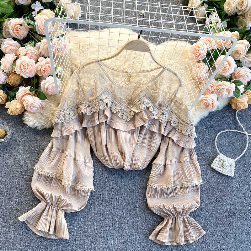 Fashion Autumn Shoulder Strapless Slash Neck Temperament Soft Chiffon Shirts Sweet Fuguns Pleat Blouse Tops 210601, Black
Fashion Autumn Shoulder Strapless Slash Neck Temperament Soft Chiffon Shirts Sweet Fuguns Pleat Blouse Tops 210601, Black