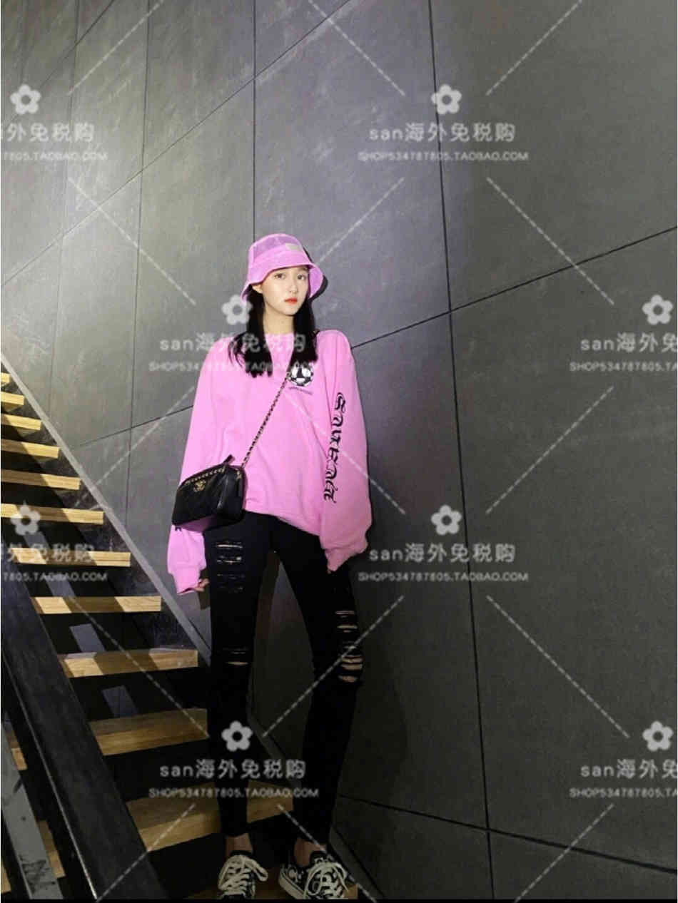 hearts crosin Matty boy pink Chrome high end graffiti cross crew neckI5RX, Black