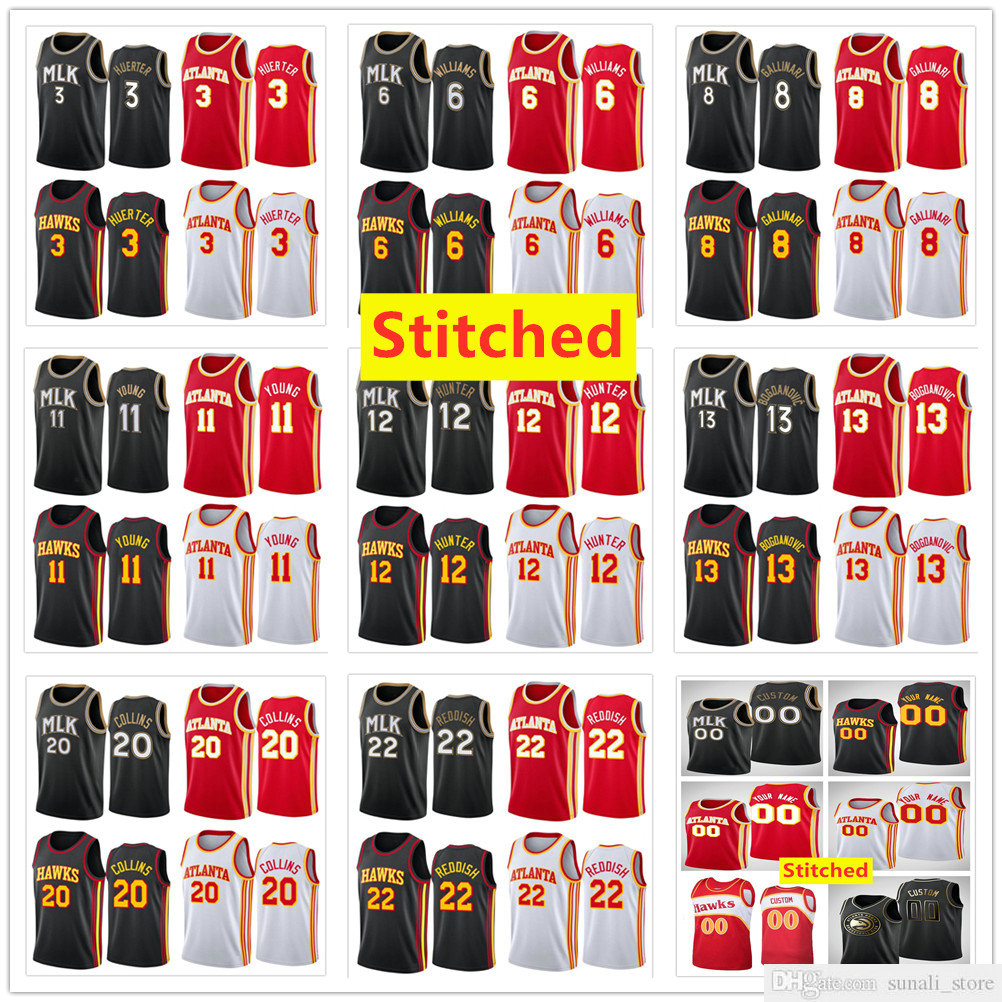 Stitched Basketball Jerseys Danilo 8 Gallinari Bogdan 13 Bogdanovic Clint 15 Capela Lou 6 Williams De'Andre 12 Hunter Trae 11 Young John 20 Collins Kevin 3 Huerter, Men black 
Stitched Basketball Jerseys Danilo 8 Gallinari Bogdan 13 Bogdanovic Clint 15 Capela Lou 6 Williams De'Andre 12 Hunter Trae 11 Young John 20 Collins Kevin 3 Huerter, Men black
