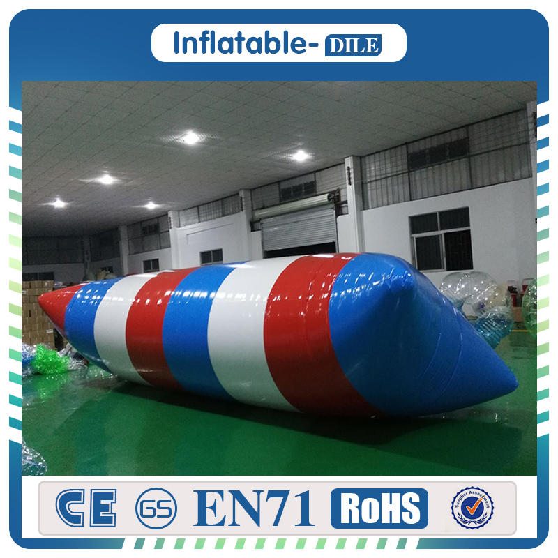 Newest bouncer 09mm PVC Tarpaulin 62m Water Pillow Inflatable Water Blob Catapult with Pump