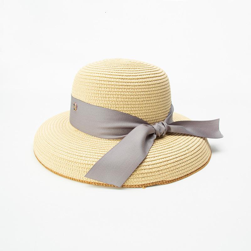 bucket hat bowknot fisherman's straw for Xia Xiao