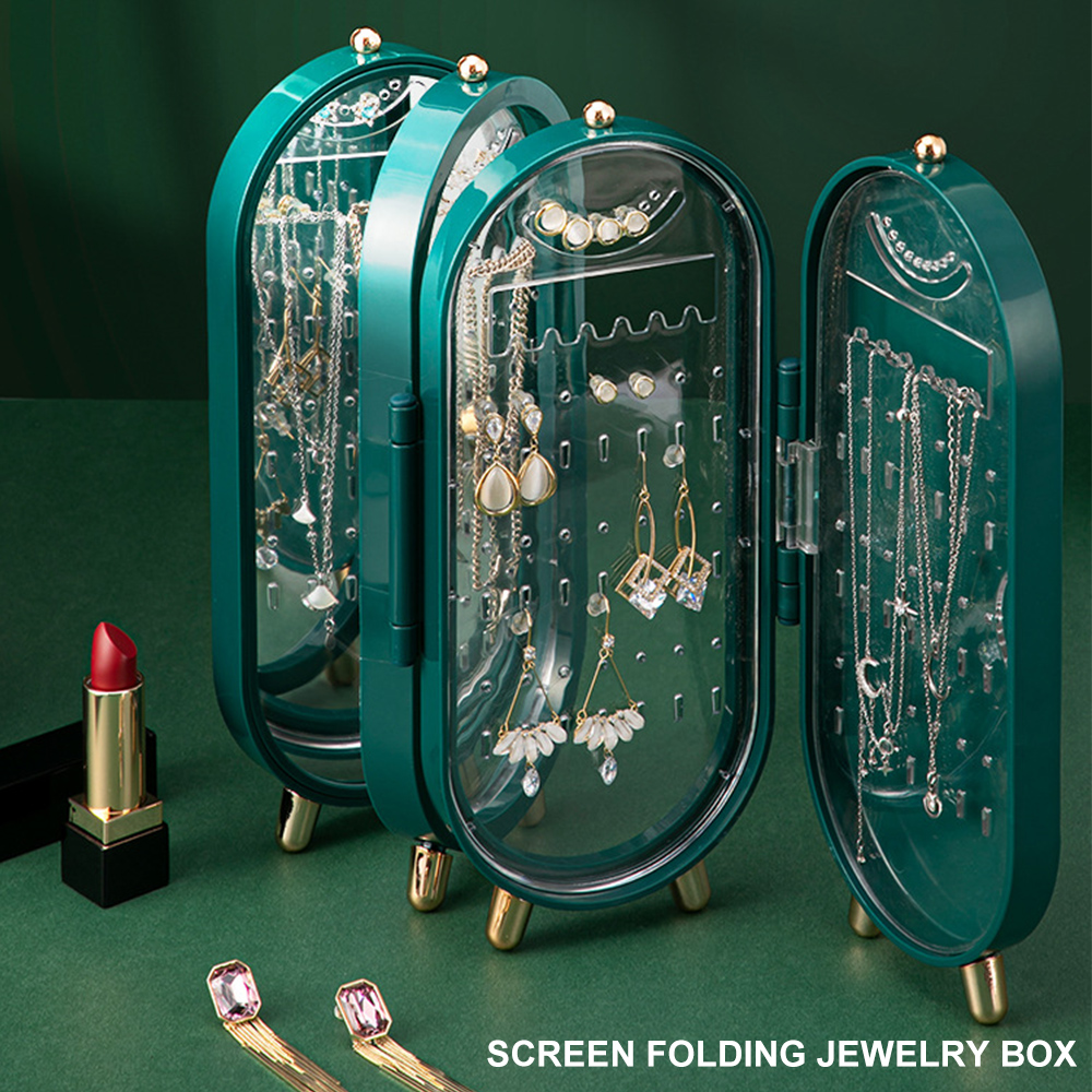 Jewelry Storage Box 4 Door 240 Hole Large Earring Display Stand Bracelet Necklace Container Foldable Porta screen rack
Jewelry Storage Box 4 Door 240 Hole Large Earring Display Stand Bracelet Necklace Container Foldable Porta screen rack