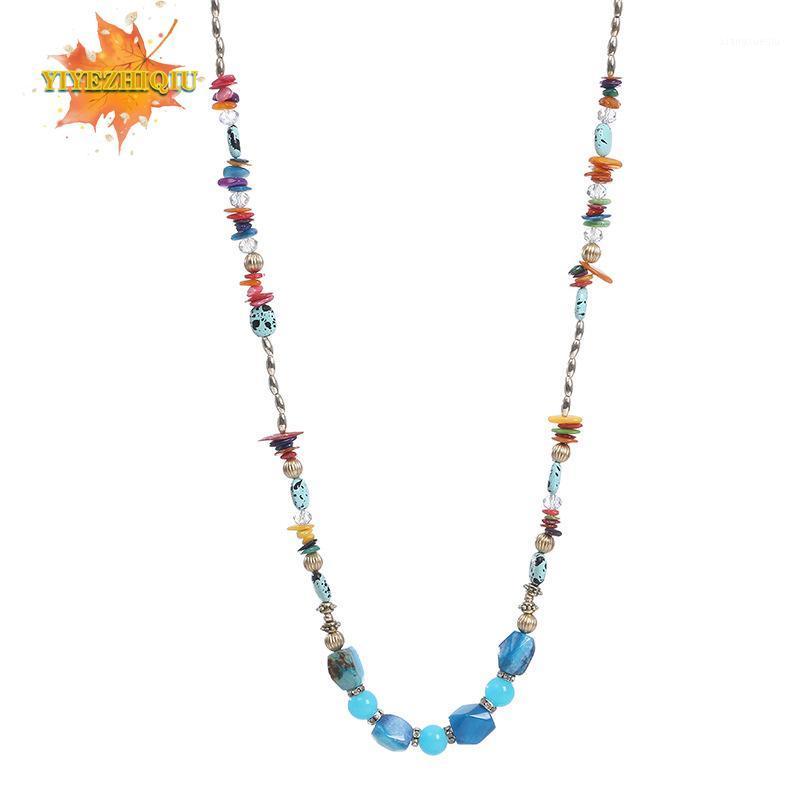 Pendant Necklaces Fashion Unique Blue Natural Stone Necklace Women Handmade Beaded Chain Round Bead Long Jewelry Gifts, Silver
Pendant Necklaces Fashion Unique Blue Natural Stone Necklace Women Handmade Beaded Chain Round Bead Long Jewelry Gifts, Silver