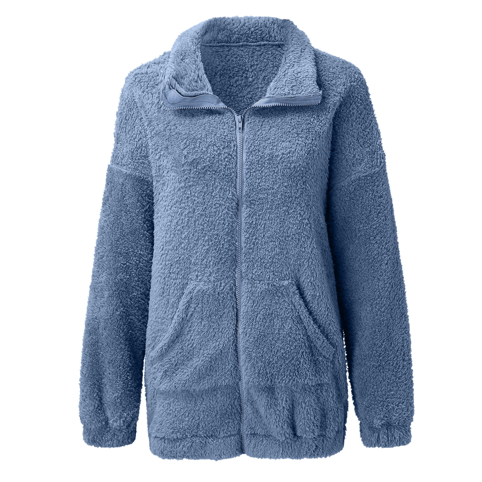 Women's Fleece Jacket: Plus Size Woolen Coat, Short Cardigan For Autumn Winter B4