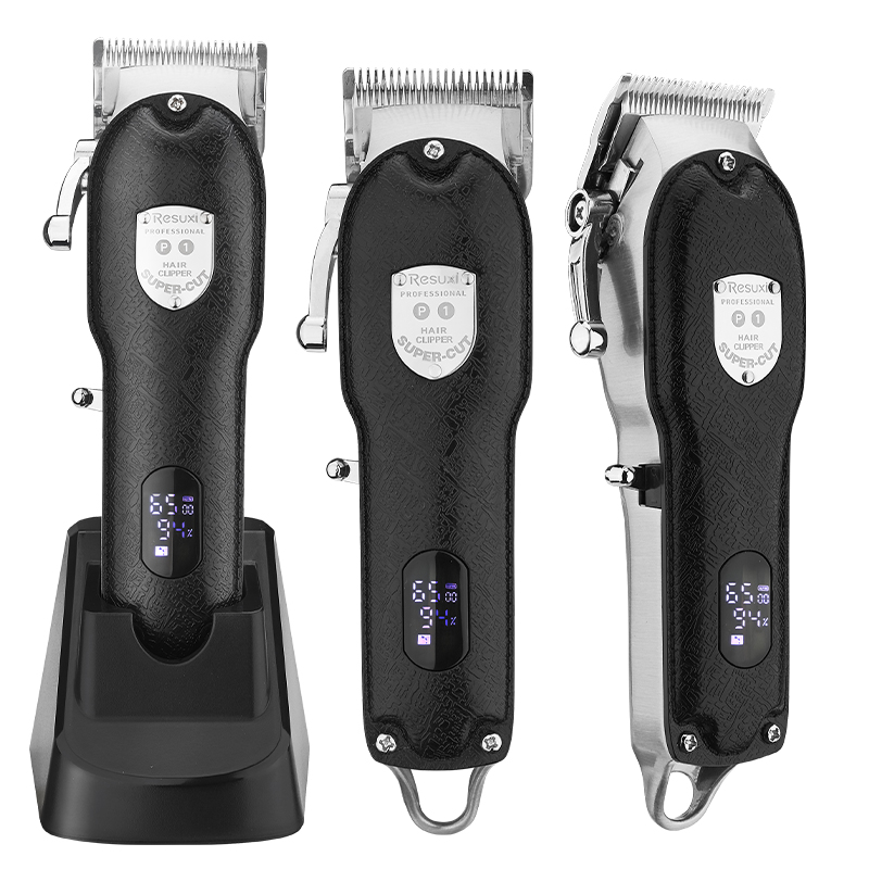 RESUXI Metal Cordless Clipper with Base ProLi Hair Trimmer Rechargeable Zero Gap Barber Trimmer Cordless Hair Cutter Men Shaver
RESUXI Metal Cordless Clipper with Base ProLi Hair Trimmer Rechargeable Zero Gap Barber Trimmer Cordless Hair Cutter Men Shaver