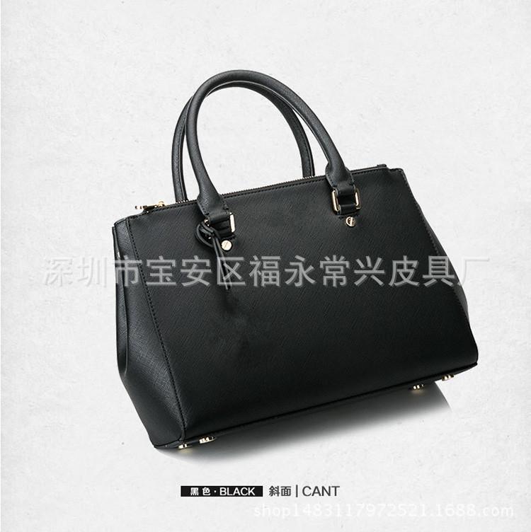 Classic Double Zipper Cross Grain Leather Killer Bag Body