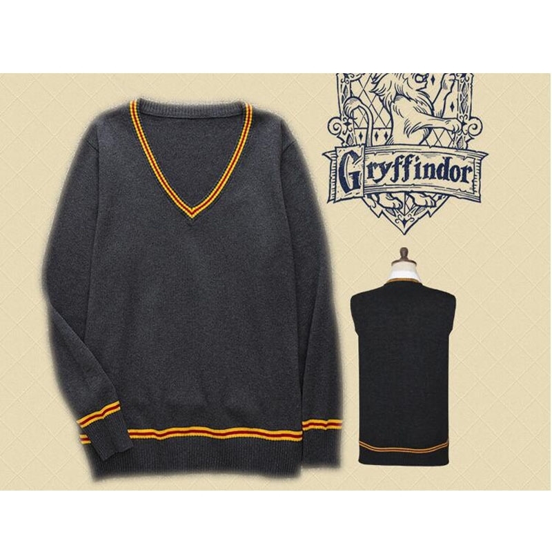 Harry Potter V-Neck Sweater Gryffindor Cosplay Unisex Long Sleeve Pullover four-color JK performance, Black;red
Harry Potter V-Neck Sweater Gryffindor Cosplay Unisex Long Sleeve Pullover four-color JK performance, Black;red