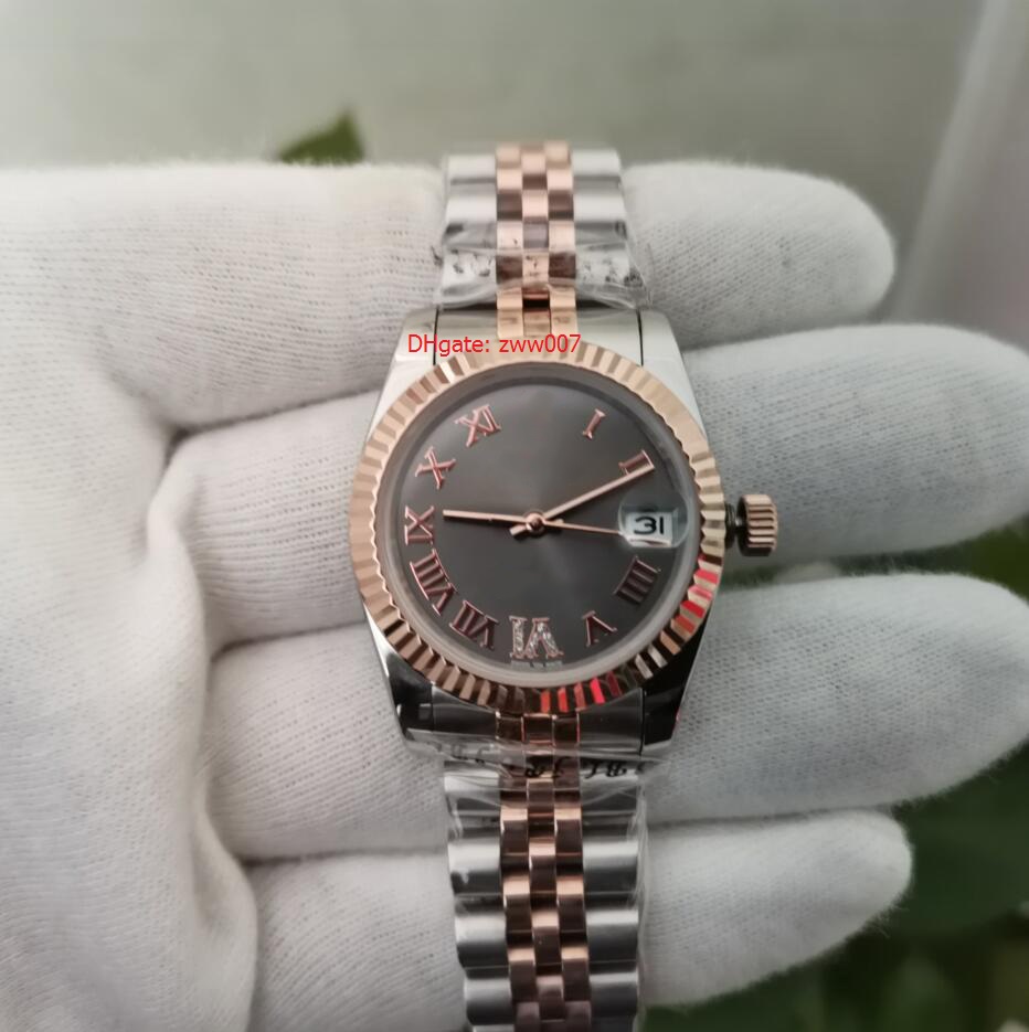 Topselling High Quality Wristwatches 31mm 18038 gray Dial Two Tone Rose Gold Stainless Steel Asia 2813 Automatic Mechanical Ladies Watch Women's Watches
Topselling High Quality Wristwatches 31mm 18038 gray Dial Two Tone Rose Gold Stainless Steel Asia 2813 Automatic Mechanical Ladies Watch Women's Watches