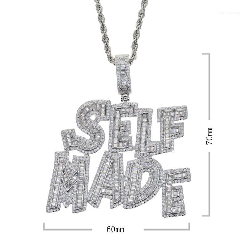 Chains Iced Out Bling Full 5A Cz Paved Big Letter Self Made Charm Pendant Necklace With Long Rope Chain Hiphop For Men Jewelry
Chains Iced Out Bling Full 5A Cz Paved Big Letter Self Made Charm Pendant Necklace With Long Rope Chain Hiphop For Men Jewelry