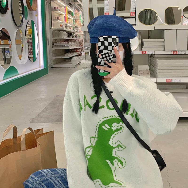 Women's Sweaters Women Animal Print Pull Femme Long Sleeve Top Sweater Korean Fanshion Pullover Oversize Tops Outwear Drop, Black
Women's Sweaters Women Animal Print Pull Femme Long Sleeve Top Sweater Korean Fanshion Pullover Oversize Tops Outwear Drop, Black