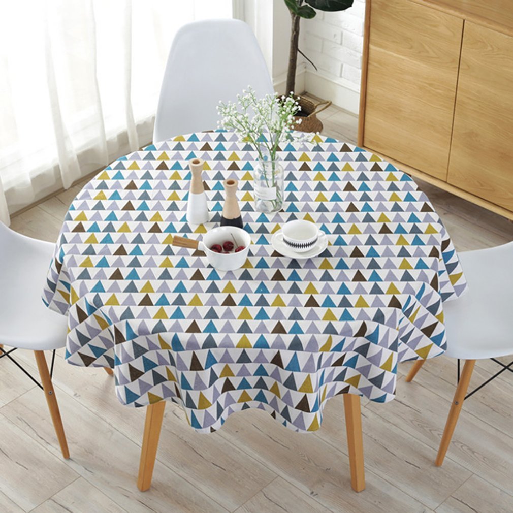 Nordic Polyester Cotton Round Table Clothing Banquet Party Table Beautiful Table Decoration Props Delivery