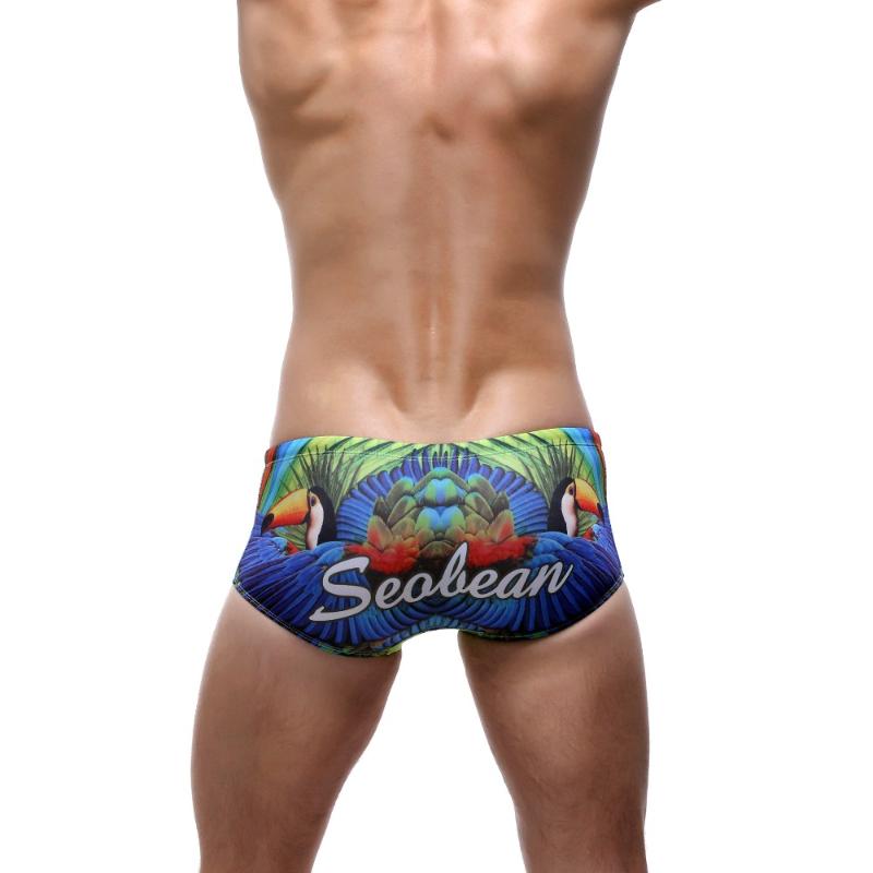 Sexy Men Bikini Boxer Shorts Underwear Trunks Seobean Brand Swimwear Swimsuit Bathing Suit Gay Man Beach Board Bath Short Men's