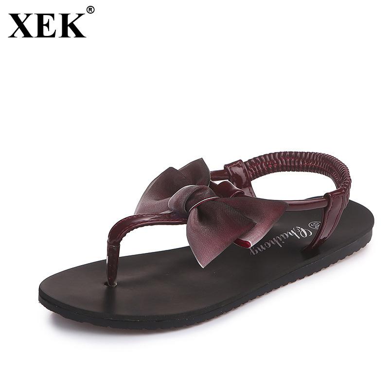 Slippers XEK 2021 Woman Bowtie Shoes Lady Students Summer Flats Sandals Women Beach Flip Flops Sweet Rome JH241, Black
Slippers XEK 2021 Woman Bowtie Shoes Lady Students Summer Flats Sandals Women Beach Flip Flops Sweet Rome JH241, Black