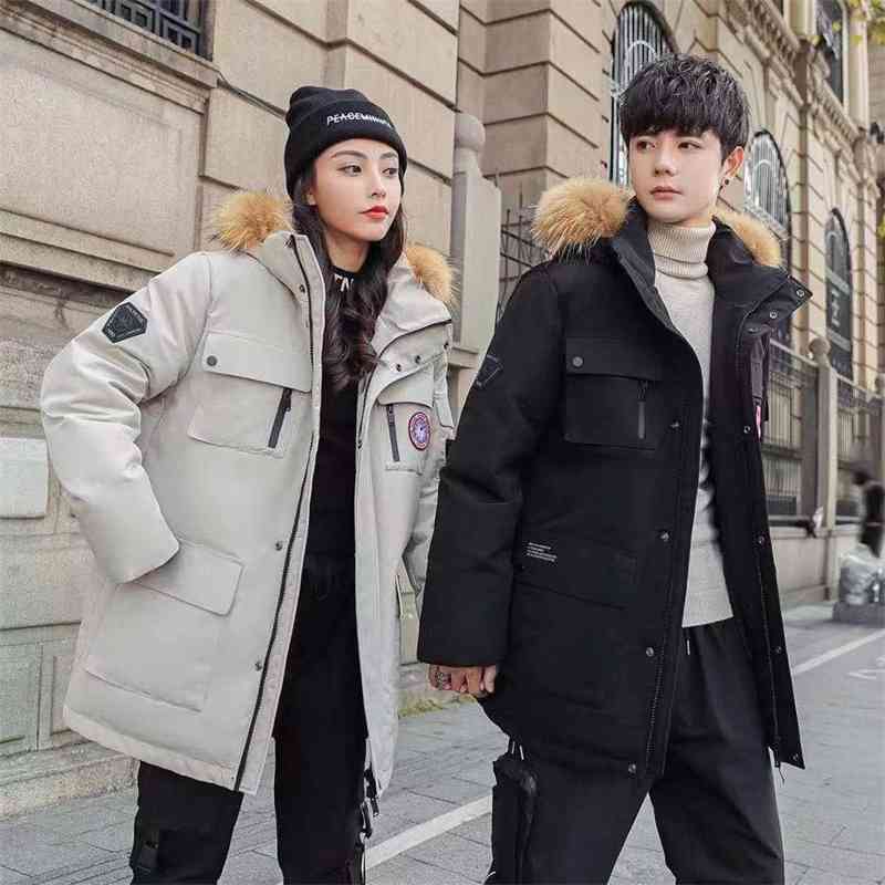 Canadian style 2020 down jacket women's new outdoor work clothes thickened cold proof school to overcome the trend of lovers' coats, Black
Canadian style 2020 down jacket women's new outdoor work clothes thickened cold proof school to overcome the trend of lovers' coats, Black