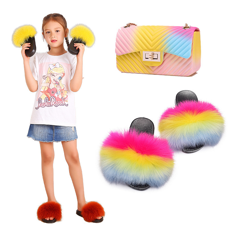 wholesale cheap faux fox sandals slides furry fluffy Toddler fur slippers with jelly purses, Colorful 8
wholesale cheap faux fox sandals slides furry fluffy Toddler fur slippers with jelly purses, Colorful 8