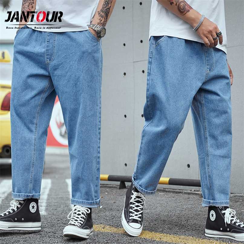 Spring Autumn Men's Baggy Jeans Casual Elastic Straight Denim Trousers Wide Leg Pants Mens Oversized Size 44 48 211108, Blue
Spring Autumn Men's Baggy Jeans Casual Elastic Straight Denim Trousers Wide Leg Pants Mens Oversized Size 44 48 211108, Blue