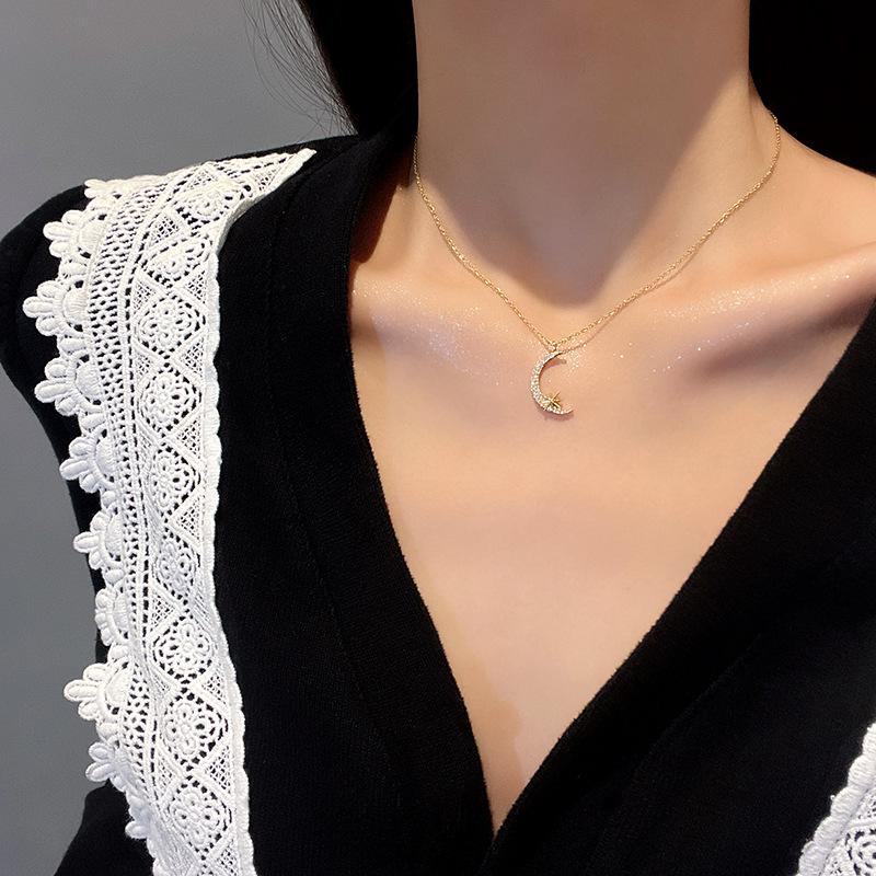 Pendant Necklaces Multilayer Women's Golden Bead Necklace Moon Star Crescent Jewelry Products
Pendant Necklaces Multilayer Women's Golden Bead Necklace Moon Star Crescent Jewelry Products