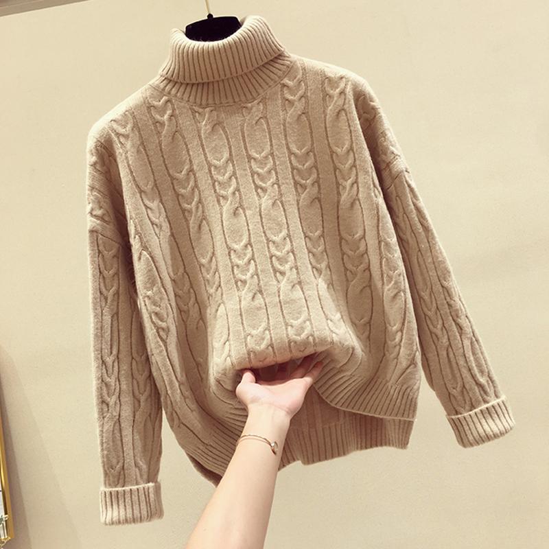 Women's Sweaters Casual Turtleneck Solid Sweater Women Autumn Winter Long Sleeve Knitted Pullovers Tops Pull Femme Jumper, Beige
Women's Sweaters Casual Turtleneck Solid Sweater Women Autumn Winter Long Sleeve Knitted Pullovers Tops Pull Femme Jumper, Beige